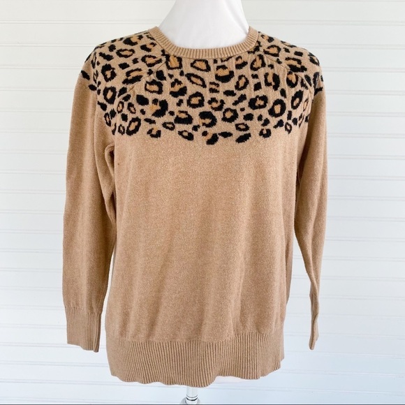 Merona Cheetah print Pullover sweater - Picture 1 of 9